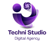 purple clean professional digital agency logo