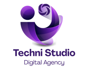 purple clean professional digital agency logo
