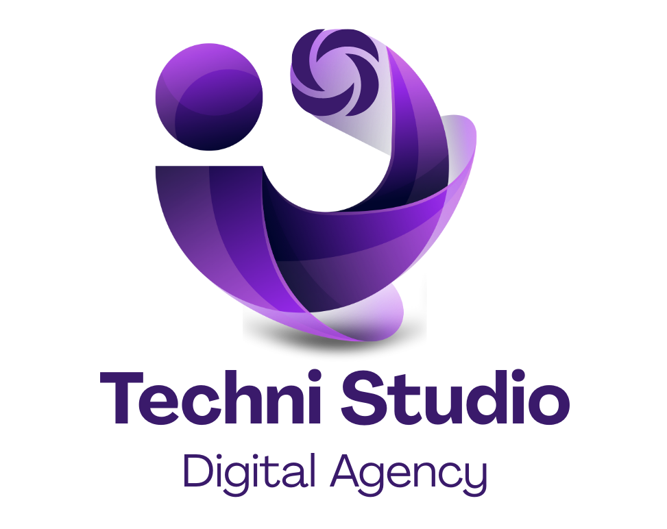 purple clean professional digital agency logo